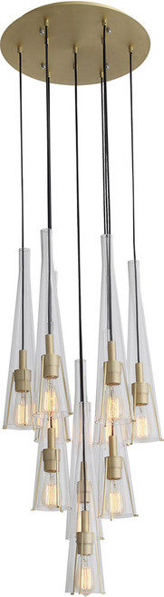 Avenue Lighting HF8132-BB Abbey Park Modern Brushed Brass Multi Pendant Lamp
