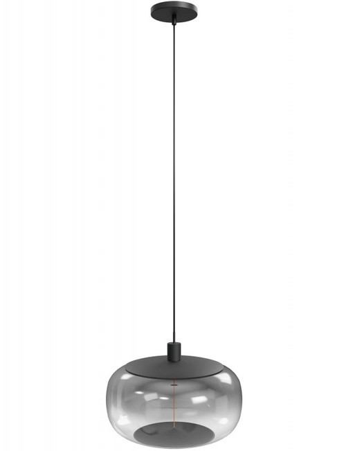 Avenue Lighting HF9170-BK Monaco Contemporary Black / Smoky LED Mini Pendant Lighting Fixture