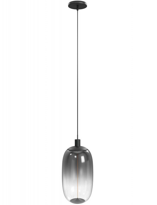 Avenue Lighting HF9172-BK Monaco Modern Black / Smoky LED Mini Hanging Lamp