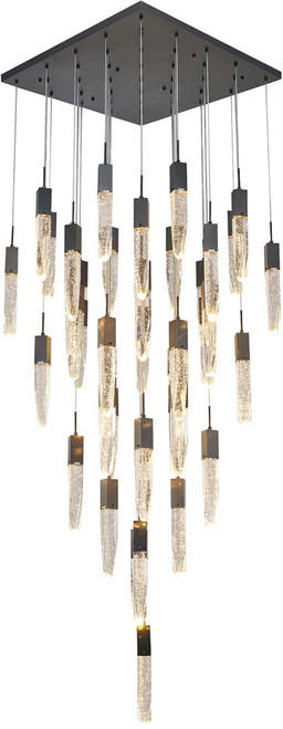 Bethel International ADS17C41B Matte Black Halogen Multi Pendant Lamp