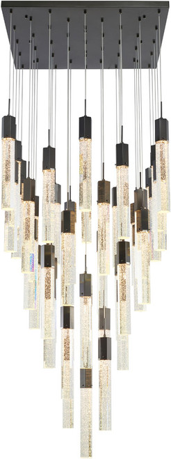 Bethel International ADS30C35BG Black Multi Drop Ceiling Light Fixture