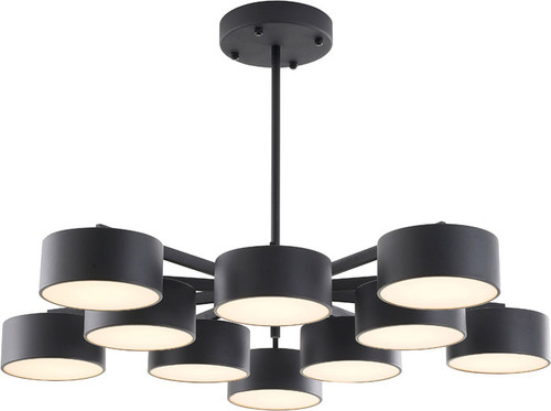 Bethel International BE12C38B Contemporary Black LED Chandelier Lighting