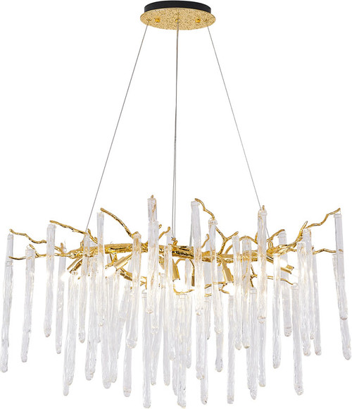 Bethel International CN12C36G Contemporary Solid Brass Halogen Lighting Pendant