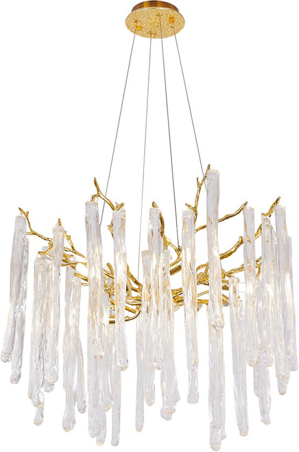 Bethel International CN08C23G Contemporary Soild Brass Halogen Lighting Pendant