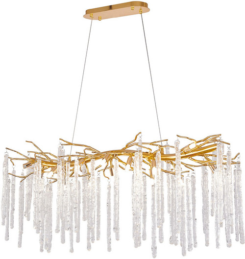 Bethel International CN09C47G Contemporary Gold Halogen Kitchen Island Lighting