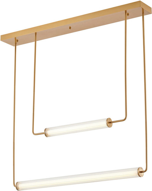 Bethel International DC04C43G Modern Brass LED Kitchen Island Lighting