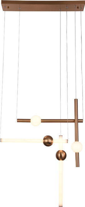 Bethel International DLS10C24G Contemporary Gold LED Multi Hanging Pendant Lighting