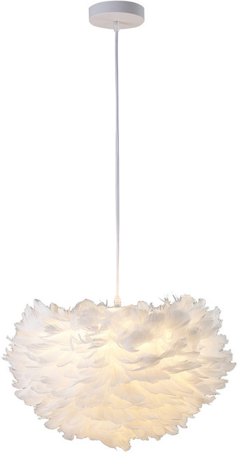 Bethel International DLS21C17W Contemporary White 18" Hanging Light