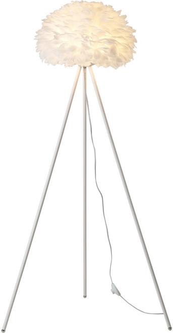 Bethel International DLS23F17W Modern White Floor Lamp