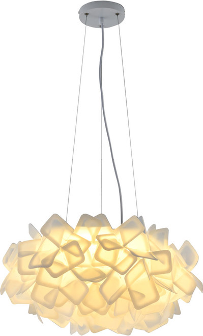 Bethel International DLS47C20CL Contemporary White LED Pendant Lamp