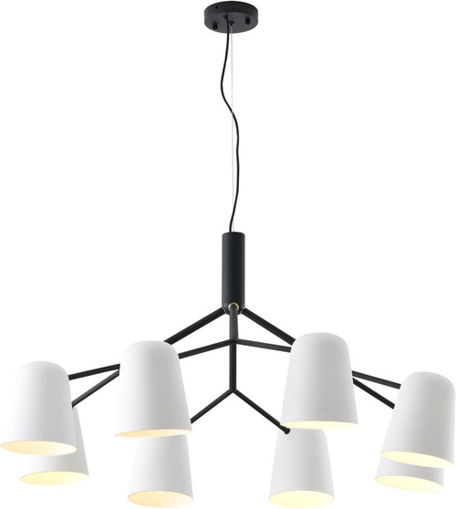 Bethel International DLS87C37W Modern Black & White Chandelier Lighting