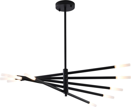 Bethel International DU161C30BK Modern Black Chandelier Light