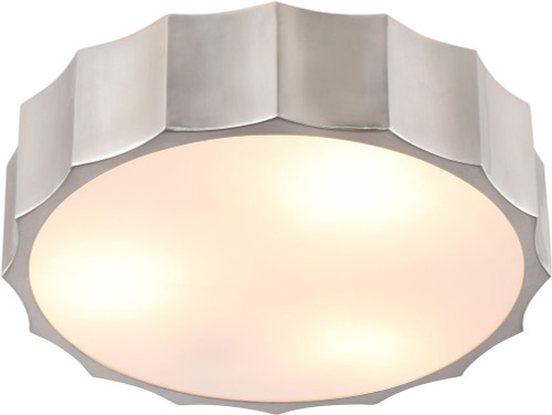 Bethel International DU92SHN Modern Shiny Nickel 16" Ceiling Light Fixture