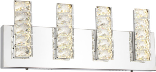Bethel International FT35W18CH Chrome LED 4-Light Vanity Light Fixture