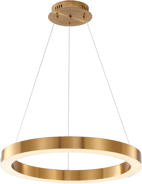 Bethel International GL306C23G-4000 Modern Gold LED 23.5" Pendant Lamp