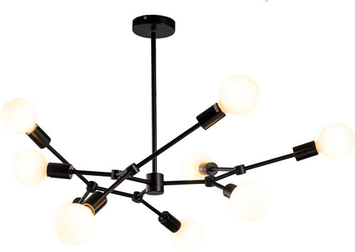 Bethel International GL329C30B Contemporary Matte Black Lighting Chandelier
