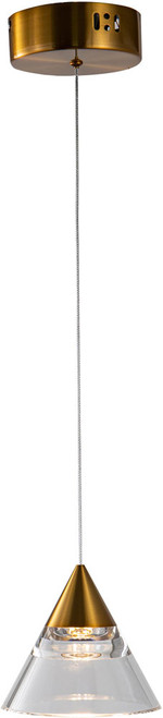 Bethel International GL334P5G Modern Antique Gold LED Mini Lighting Pendant