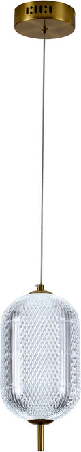 Bethel International GL457P9BR Modern Brass LED Mini Drop Ceiling Lighting