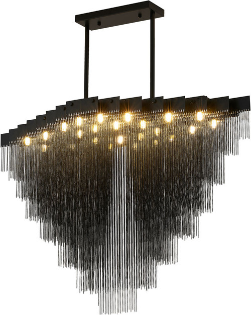 Bethel International IMG14C47BK Contemporary Satin Black Kitchen Island Lighting