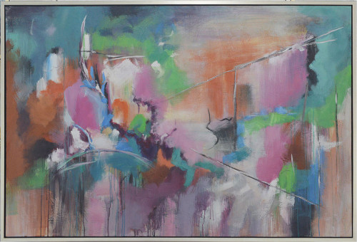 Bethel International JA72HG4060S Modern Green & Blue Wall Décor