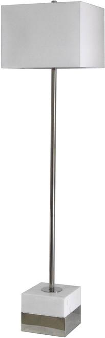 Bethel International JFL49GH-PN Modern Polished Nickel Light Floor Lamp