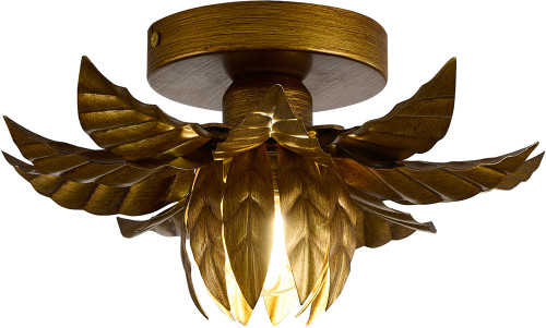 Bethel International LEGA01 Modern Gold Flush Mount Light Fixture