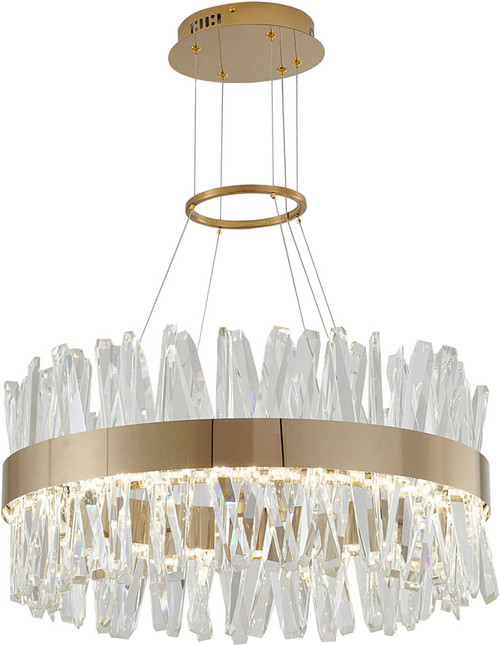 Bethel International LX61C25G Gold LED 25" Hanging Pendant Light