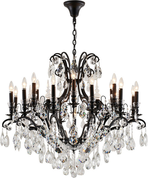 Bethel International MD8092-19SBLK Black Chandelier Lighting