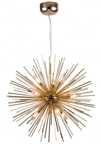 Bethel International MU32 Contemporary Gold Chandelier Lamp