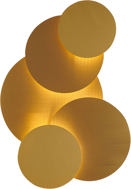 Bethel International MU80W17BR Modern Brass LED Wall Sconce Light