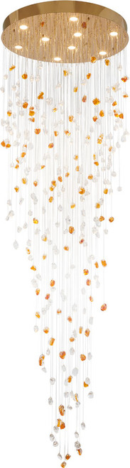 Bethel International STN03C32BR Contemporary Brass Multi Pendant Lighting