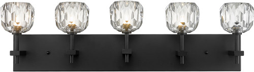 Bethel International YS12W30B Contemporary Black 5-Light Vanity Light Fixture