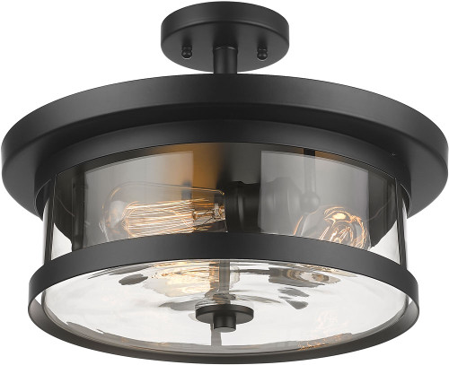 Bethel International YS22137-3SF-BLK Modern Black 16" Ceiling Light