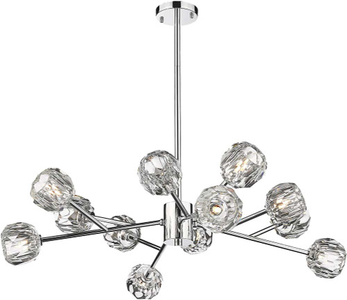 Bethel International YS92C36CH Modern Chrome 36.5" Chandelier Lamp