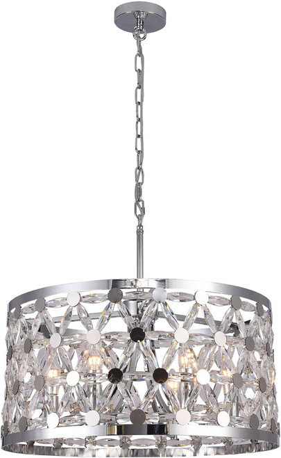 Bethel International ZL33C22CH Chrome Drum Hanging Lamp