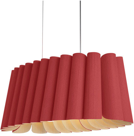 Bruck WEPREN/80OVL/RED/ASH WEP Renata Oval Modern Red Kitchen Island Lighting