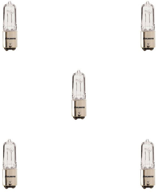 Bulbrite 860812 Contemporary Halogen 75W T4 JD (pack of 5) Light Bulbs