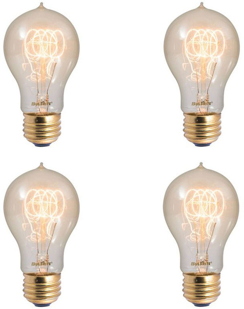 Bulbrite 861167 Nostalgic Loop 60W A19 120V (pack of 4) Light Bulbs