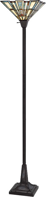 Cal BO-3100TR Tiffany Dark Bronze Torchiere Floor Light