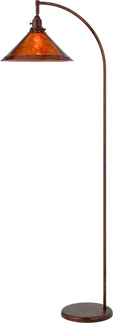 Cal BO-3122FL-RU Downbridge Rust Arc Floor Lamp Light