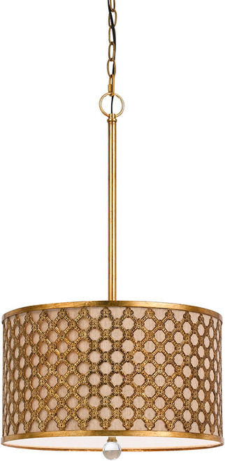 Cal FX-3597-1P Fairview Modern French Gold Drum Pendant Light