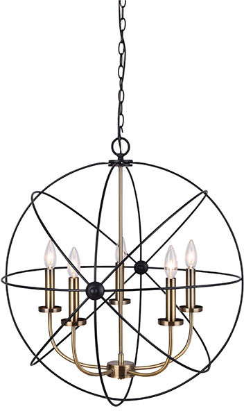 Canarm ICH282B05BKG25 Sumerside Contemporary Matte Black Pendant Lighting