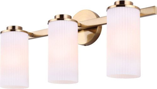 Canarm IVL1165A03GD Kinslea Modern Gold 3-Light Bathroom Lighting