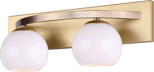 Canarm IVL1169A02GDP Monroe Contemporary Gold / Painted Gold 2-Light Bathroom Light Sconce