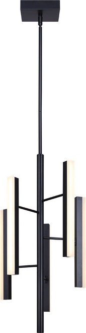 Canarm LCH282A05BK Yavin Modern Black LED Mini Hanging Pendant Light