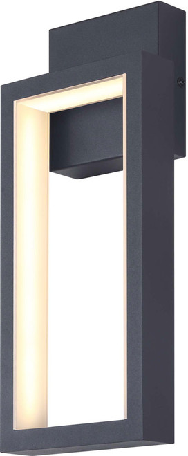 Canarm LOL602BK Kalino Contemporary Black LED Exterior Wall Sconce