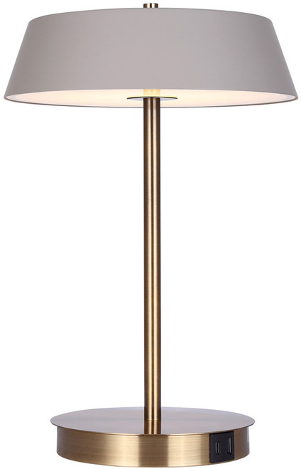 Canarm LTL263A14GDG Jessa Modern Gold / Grey LED Lighting Table Lamp