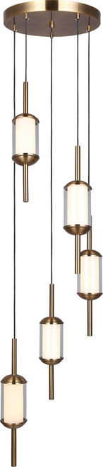 Canarm LPL321A05GD Lavene Modern Gold LED Multi Pendant Lamp
