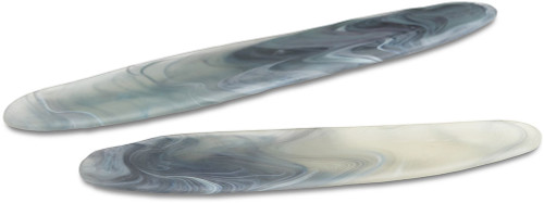 Currey & Company 1200-0464 Midnight Modern Midnight Blue and Frosted Tray Set