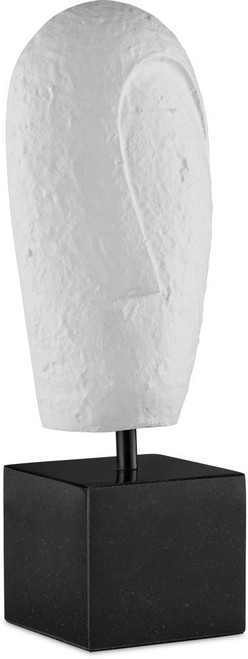 Currey & Company 1200-0766 Colette Modern White / Black Objet